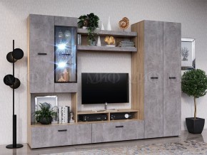 Нэнси New Пенал (ЛДСП) Бетон светлый/Сонома в Златоусте - zlatoust.mebel24.online | фото 3
