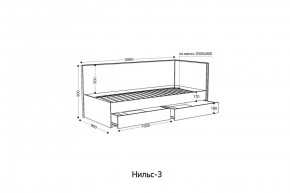 НИЛЬС - 3 Кровать с ортопедом 900 в Златоусте - zlatoust.mebel24.online | фото 2