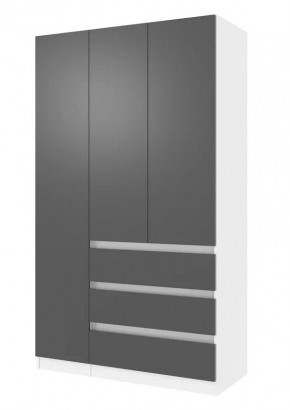 ПАРУС Шкаф 3х- ств. 1200 (белый/графит) в Златоусте - zlatoust.mebel24.online | фото