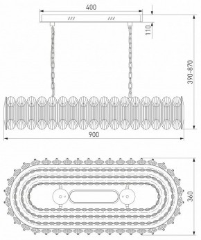 Подвесная люстра Bogate-s Chaleur 423/1 в Златоусте - zlatoust.mebel24.online | фото 5