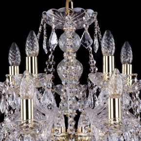 Подвесная люстра Bohemia Ivele Crystal 1411 1411/10+5/240/G/Leafs в Златоусте - zlatoust.mebel24.online | фото 4