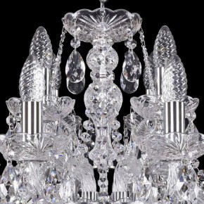 Подвесная люстра Bohemia Ivele Crystal 1411 1411/8+4/195/Ni в Златоусте - zlatoust.mebel24.online | фото 4