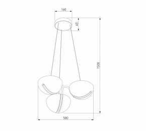 Подвесная люстра Eurosvet Emisfero 50083/3 LED золото в Златоусте - zlatoust.mebel24.online | фото 6