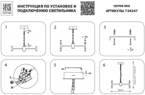 Подвесная люстра Lightstar Iris 734247 в Златоусте - zlatoust.mebel24.online | фото 4