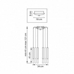 Подвесная люстра Lightstar Tubo L8T747133 в Златоусте - zlatoust.mebel24.online | фото 3