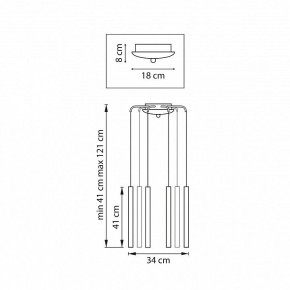 Подвесная люстра Lightstar Tubo L8T747243 в Златоусте - zlatoust.mebel24.online | фото 3