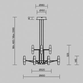 Подвесная люстра Maytoni Arana MOD401PL-L72BS3K в Златоусте - zlatoust.mebel24.online | фото 5