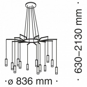 Подвесная люстра Maytoni Davida MOD035PL-12B в Златоусте - zlatoust.mebel24.online | фото 6