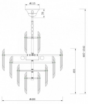 Подвесная люстра Maytoni Flare DIA200PL-06G в Златоусте - zlatoust.mebel24.online | фото 7