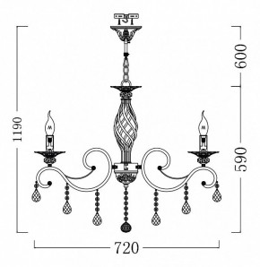 Подвесная люстра Maytoni Grace ARM247-08-G в Златоусте - zlatoust.mebel24.online | фото 4