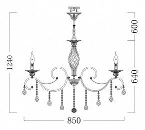 Подвесная люстра Maytoni Grace ARM247-10-G в Златоусте - zlatoust.mebel24.online | фото 7