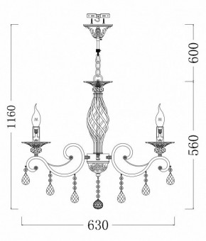 Подвесная люстра Maytoni Grace RC247-PL-06-R в Златоусте - zlatoust.mebel24.online | фото 5