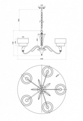 Подвесная люстра Maytoni Lillian H311-05-G в Златоусте - zlatoust.mebel24.online | фото 6