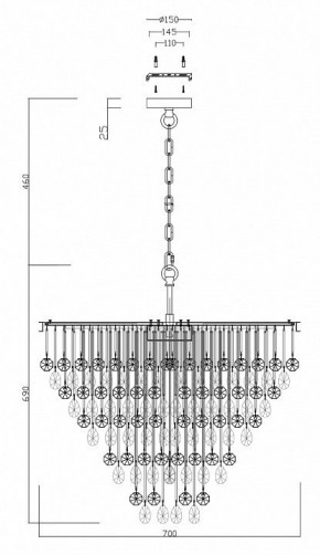 Подвесная люстра Maytoni Linn MOD091PL-09G в Златоусте - zlatoust.mebel24.online | фото 4