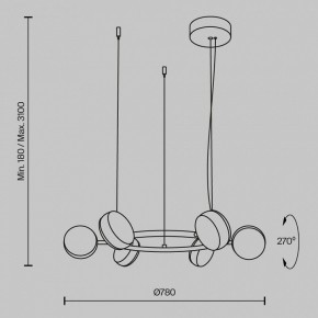 Подвесная люстра Maytoni Mind MOD299PL-L60BC3K в Златоусте - zlatoust.mebel24.online | фото 4