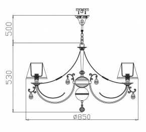 Подвесная люстра Maytoni Soffia RC093-PL-08-R в Златоусте - zlatoust.mebel24.online | фото 5