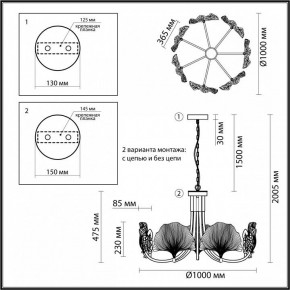 Подвесная люстра Odeon Light Ventaglio 4870/7 в Златоусте - zlatoust.mebel24.online | фото 6
