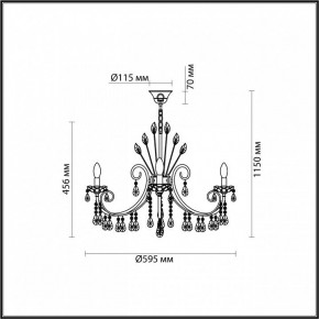 Подвесная люстра Odeon Light Versia 4977/6 в Златоусте - zlatoust.mebel24.online | фото 5