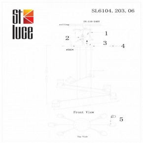 Подвесная люстра ST-Luce Montecelio SL6104.203.06 в Златоусте - zlatoust.mebel24.online | фото 4