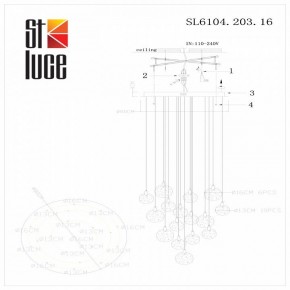 Подвесная люстра ST-Luce Montecelio SL6104.203.16 в Златоусте - zlatoust.mebel24.online | фото 3