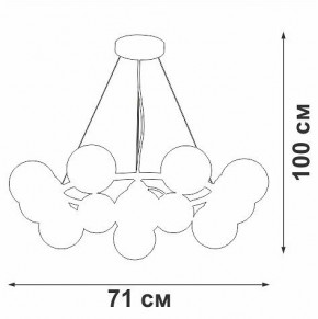 Подвесная люстра Vitaluce V48410 V48410-8/12S в Златоусте - zlatoust.mebel24.online | фото 3