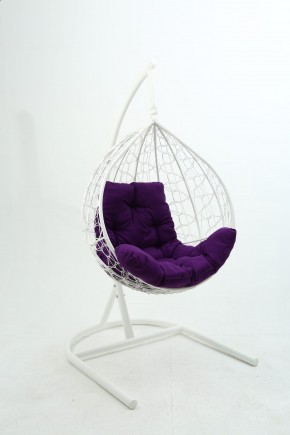 Подвесное кресло Бароло (белый/фиолетовый) в Златоусте - zlatoust.mebel24.online | фото