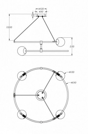 Подвесной светильник Maytoni Balance MOD317PL-04B в Златоусте - zlatoust.mebel24.online | фото 4