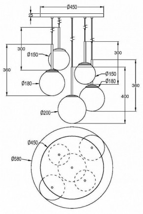 Подвесной светильник Maytoni Basic form MOD321PL-05G1 в Златоусте - zlatoust.mebel24.online | фото 4