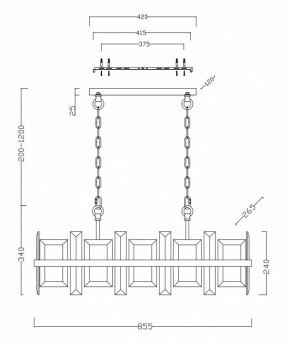 Подвесной светильник Maytoni Cerezo MOD201PL-08N в Златоусте - zlatoust.mebel24.online | фото 4