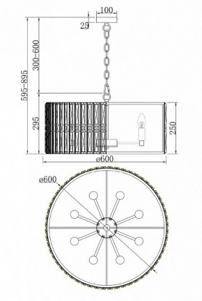 Подвесной светильник Maytoni Facet MOD094PL-08G в Златоусте - zlatoust.mebel24.online | фото 3