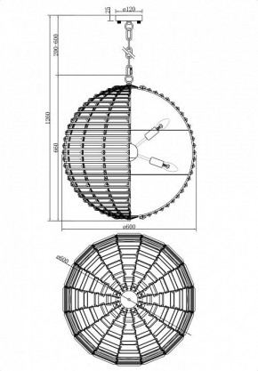 Подвесной светильник Maytoni Palla MOD092PL-08CH в Златоусте - zlatoust.mebel24.online | фото 4