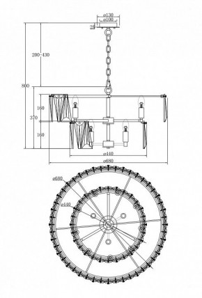 Подвесной светильник Maytoni Puntes MOD043PL-12G в Златоусте - zlatoust.mebel24.online | фото 5