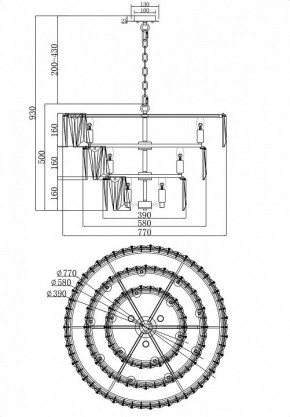 Подвесной светильник Maytoni Puntes MOD043PL-18CH в Златоусте - zlatoust.mebel24.online | фото 4