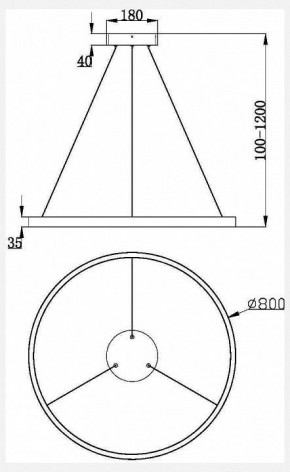 Подвесной светильник Maytoni Rim 1 MOD058PL-L42W3K в Златоусте - zlatoust.mebel24.online | фото 3