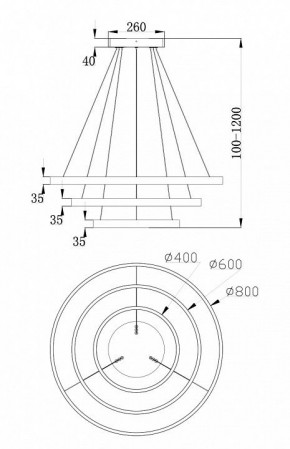 Подвесной светильник Maytoni Rim MOD058PL-L100W4K в Златоусте - zlatoust.mebel24.online | фото 6