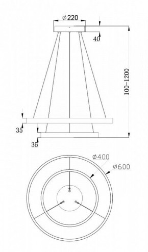 Подвесной светильник Maytoni Rim MOD058PL-L55BS4K в Златоусте - zlatoust.mebel24.online | фото 7