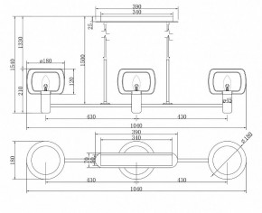 Подвесной светильник Maytoni Vision MOD411PL-03G в Златоусте - zlatoust.mebel24.online | фото 6