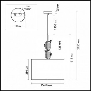 Подвесной светильник Odeon Light Cactus 5425/3 в Златоусте - zlatoust.mebel24.online | фото 6