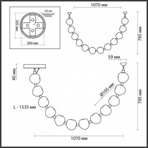 Подвесной светильник Odeon Light Jemstone 5085/48L в Златоусте - zlatoust.mebel24.online | фото 7