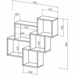 Полка комбинированная Флэш-28 в Златоусте - zlatoust.mebel24.online | фото 3