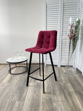 Полубарный стул CHILLI-QB SQUARE винный #16, велюр / черный каркас (H=66cm) М-City в Златоусте - zlatoust.mebel24.online | фото 4