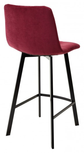 Полубарный стул CHILLI-QB SQUARE винный #16, велюр / черный каркас (H=66cm) М-City в Златоусте - zlatoust.mebel24.online | фото 6