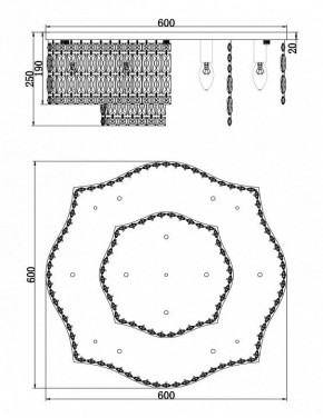 Потолочная люстра Maytoni Dune DIA005CL-10CH в Златоусте - zlatoust.mebel24.online | фото 2