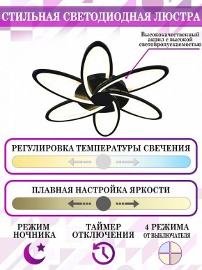 Потолочная люстра Natali Kovaltseva High-Tech Led Lamps HIGH-TECH LED LAMPS 82008 BLACK в Златоусте - zlatoust.mebel24.online | фото 5