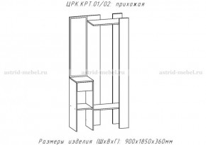 КРИТ-1 Прихожая (Делано светлый) в Златоусте - zlatoust.mebel24.online | фото 2