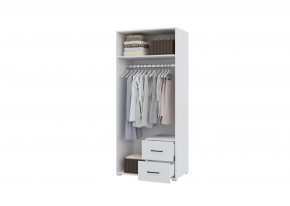 Шкаф 2-х створчатый с ящиками VICTOR (Белый-Бетон) в Златоусте - zlatoust.mebel24.online | фото 2