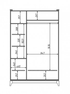 Шкаф для одежды Сабрина (ММ-302-01/03) с зеркалом в Златоусте - zlatoust.mebel24.online | фото