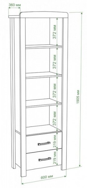 Шкаф книжный Бартоло ВТД-СФ в Златоусте - zlatoust.mebel24.online | фото 2