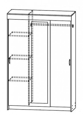 Шкаф-купе Бассо 1300 (Венге/Дуб белфорд) в Златоусте - zlatoust.mebel24.online | фото 2