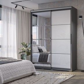 Шкаф-купе Крафт-6 1.6 м ШКК-06 (графит) в Златоусте - zlatoust.mebel24.online | фото 1